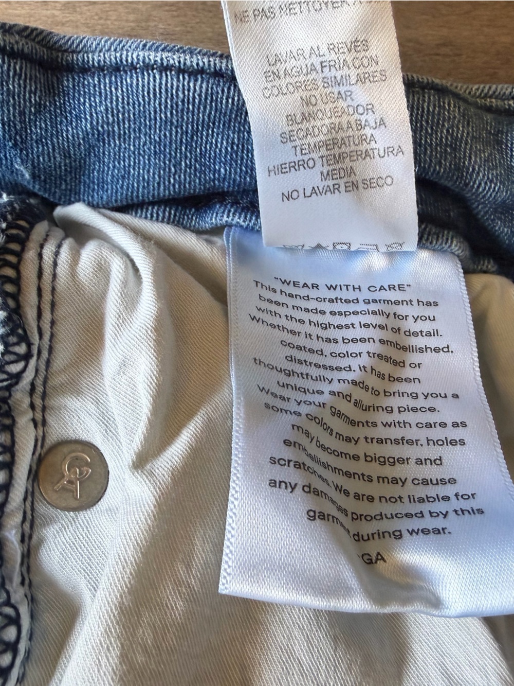 Good American Light Blue Straight Leg Jeans with Frayed Hem - Picture 10 of 14
